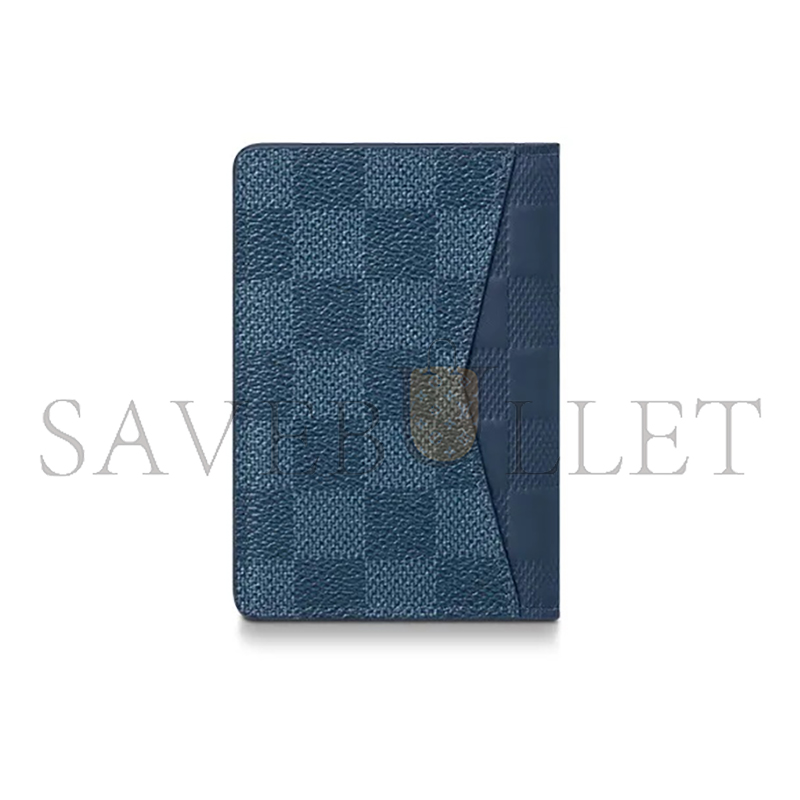 LOUIS VUITTON MASTER CLASSIC CHECKERED CANVAS AND COWHIDE CARD HOLDER M60543 (11.5*7.5cm)